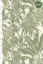 Botanical Calm Leaf Pattern Digital Printed Fabric